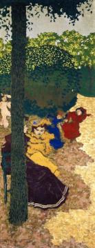 The Public Gardens - Young Girls Playing Artwork by Edouard Vuillard