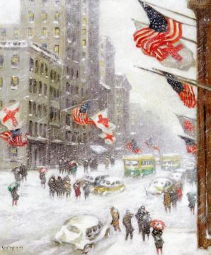 Fifth Avenue In Wartime Artwork by Guy Wiggins