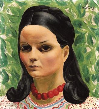 Woman's Head Artwork by Moise Kisling