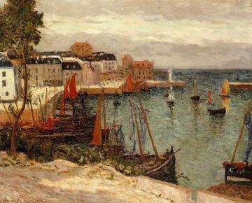 The Port of Sauzon, Belle Isle en Mer Artwork by Maxime Maufra