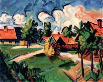 Evening Clouds Artwork by Hermann Max Pechstein