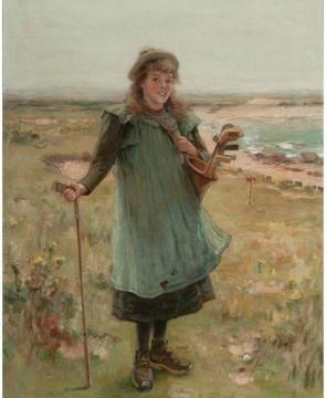 The Young Golfer Artwork by Thomas Bromley Blacklock