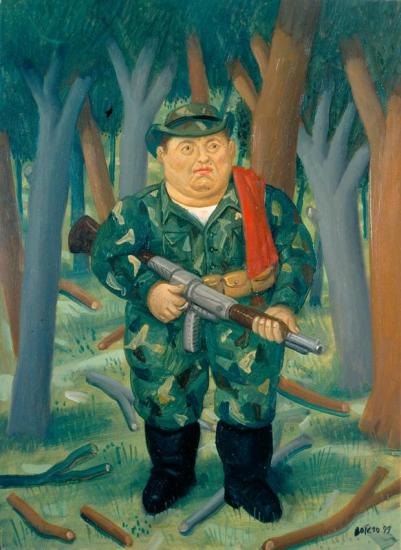 Manuel Marulanda Artwork by Fernando Botero