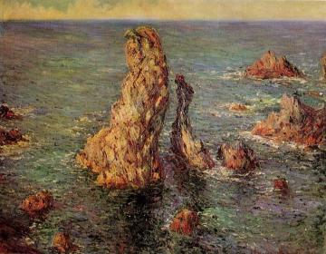 Pyramids at Port-Coton Artwork by Claude Oscar Monet
