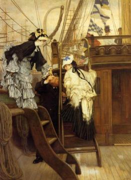 Boarding the Yacht Artwork by James Tissot
