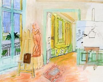 The Painter's Studio With A Red Sculpture Artwork by Raoul Dufy