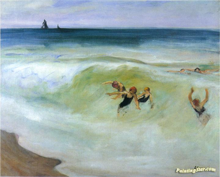 Bathers in the Sea Artwork by Henri Lebasque