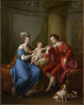 Edward Smith Stanley, 12th Earl Of Derby, With His First Wife, Elizabeth Hamilton, And Their Son Artwork by Angelica Kauffmann