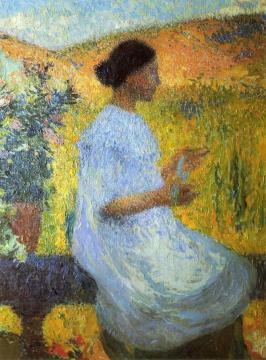 The Red Dress Artwork by Henri Martin