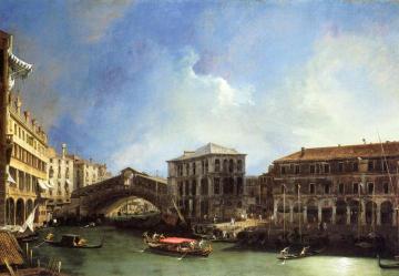 Grand Canal: the Rialto Bridge from the North Artwork by Giovanni Antonio Canal