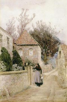 Gossip in Guernsey Artwork by Anna Mary Richards Brewster