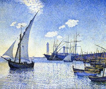 Sète Harbour, the Tartans Artwork by Theo van Rysselberghe