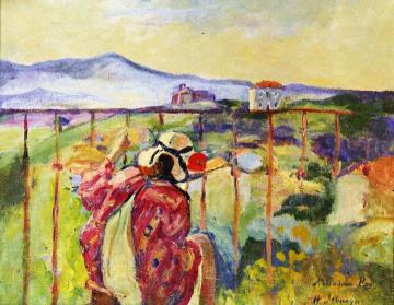 On the balcony Artwork by Henri Lebasque