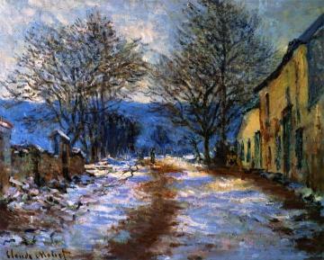 The Effect of Snow at Limetz Artwork by Claude Oscar Monet