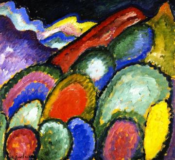 Mountains and Trees Artwork by Alexej Jawlensky