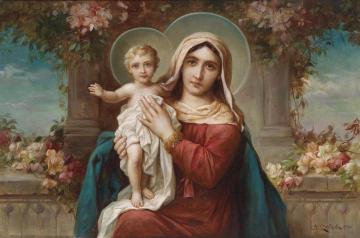 Madonna with Child Artwork by Hans Zatzka
