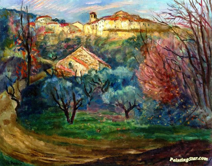 View of Ramatuel Artwork by Charles Camoin