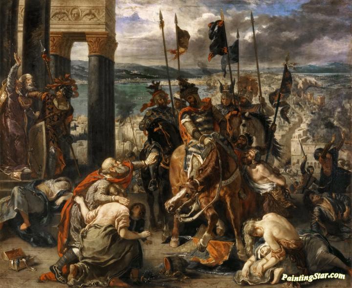 Entry Of The Crusaders Into Constantinople Artwork by Eugène Delacroix