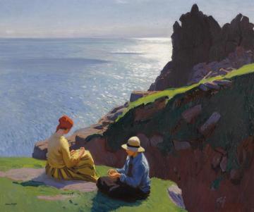 On The Cliffs Artwork by Dame Laura Knight