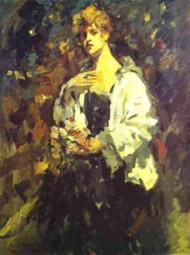 Portrait of Z. Pertseva Artwork by Constantin Alexeevich Korovin