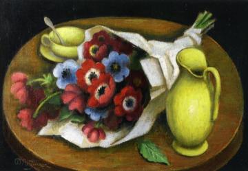 Bouquet of Anemones Artwork by Jean Metzinger