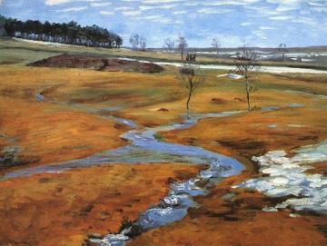 A Thaw at Vítanov Artwork by František Kaván