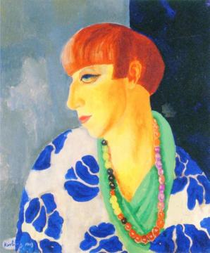 Portrait of Mme Renée Kisling Artwork by Moise Kisling