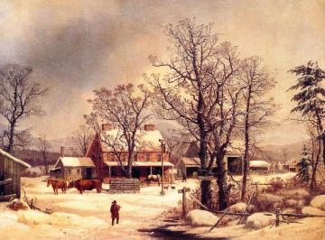 On the Road to Boston Artwork by George Henry Durrie