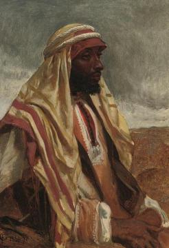 Study Of An Arab Artwork by Frederick Goodall