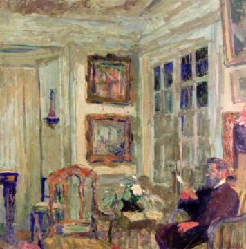 Arthur Fontaine Reading (I) Artwork by Edouard Vuillard