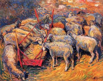 Sheep in the Fold at Périord Artwork by Nicolas Tarkhoff