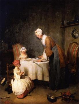 Saying Grace Artwork by Jean-Baptiste-Simeon Chardin