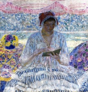 Summer Reading Artwork by Frederick Carl Frieseke