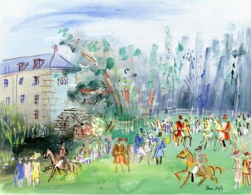 The Hunt At Preuilly-sur-claise Artwork by Jean Dufy