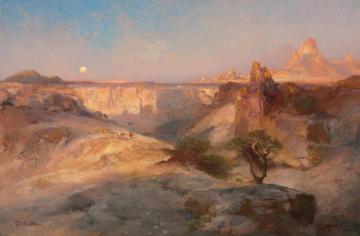Sunrise Landscape Artwork by Thomas Moran
