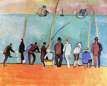 Fishermen with Lines Artwork by Raoul Dufy