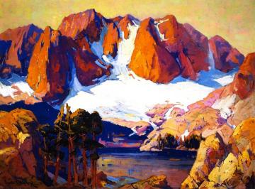 Alpenglow, High Sierras Artwork by Franz Bischoff