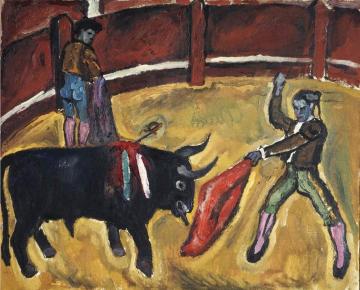 Bullfight. Study Artwork by Pyotr Konchalovsky