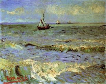 Seascape At Saintes-maries Artwork by Vincent Van Gogh