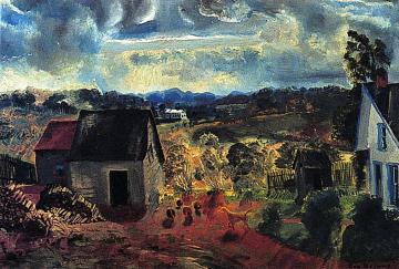 Sunset, Shady Valley Artwork by George Wesley Bellows