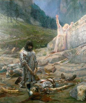 La Mort des Preux Artwork by Gaston Bussiere