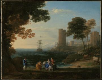 Coast View with the Abduction of Europa Artwork by Claude Lorrain