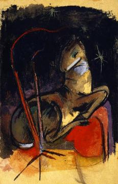 Resting Animal Artwork by Franz Marc