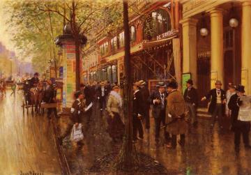 Les Grands Boulevards: Le Théâtre des Variétés Artwork by Jean Georges Beraud