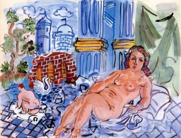 Leda And The Swan Artwork by Raoul Dufy