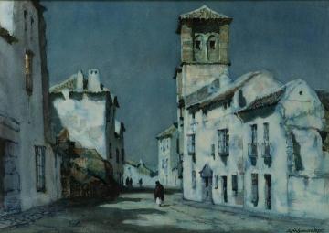 Spanish Village Artwork by Albert Moulton Foweraker