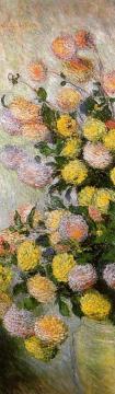 Vase Of Dahlias Artwork by Claude Oscar Monet