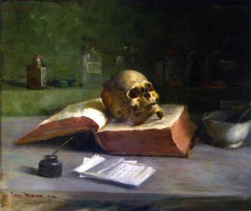 Still Life with Skull Artwork by Jean Mannheim