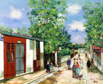 Rue Van-Loo in Auteuil Artwork by Maurice Utrillo