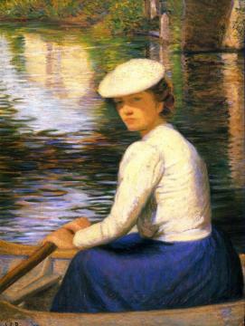Dans un Bateau (In a Boat) Artwork by Lilla Cabot Perry